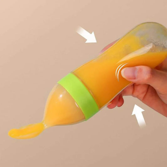 BPA-Free Baby Spoon Feeder Bottle | Soft Silicone | Easy Feeding
