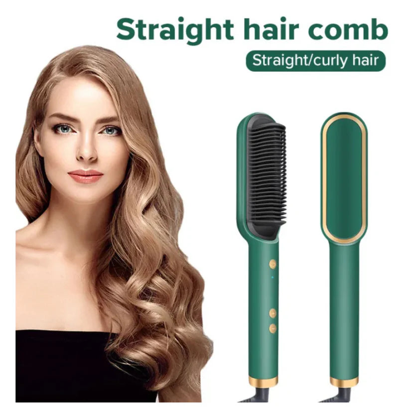 Hair Straightener Brush 2 In 1
