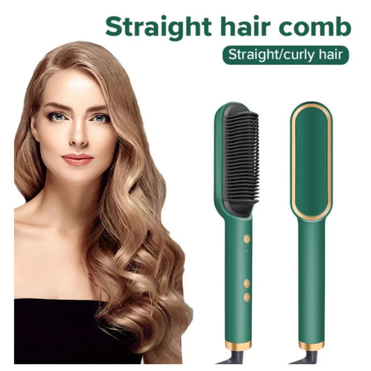 Hair Straightener Brush 2 In 1