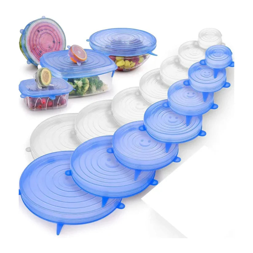 6 PCS Silicone Lids Food Covers