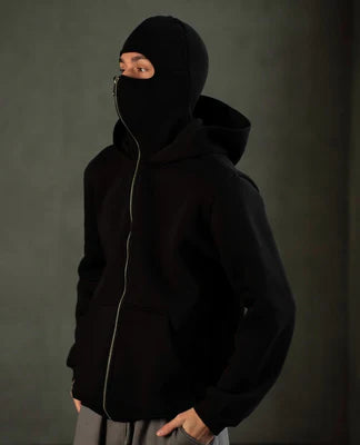 Balaclava Ninja Zipper Hoodie Jacket For Men